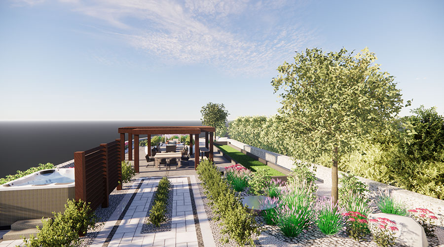 Cohesive Landscape Design project -Lakeside Resort Image 4