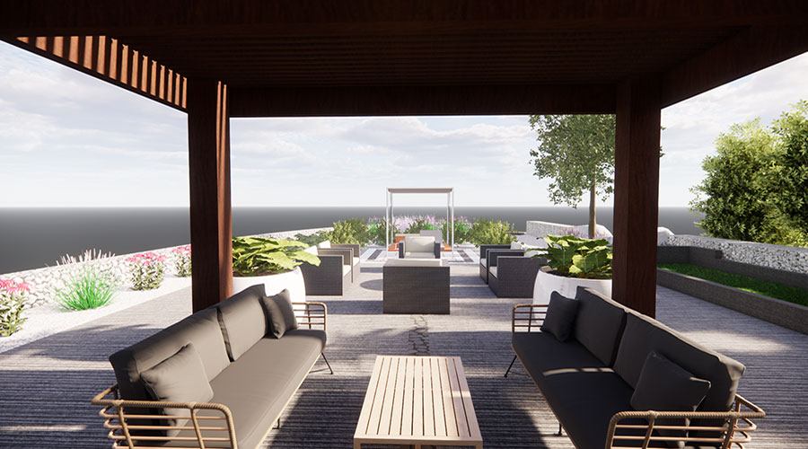 Cohesive Landscape Design project -Lakeside Resort Image 5