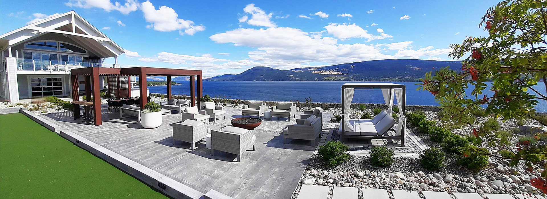 Cohesive Landscape Design project - Lakeside Resort.